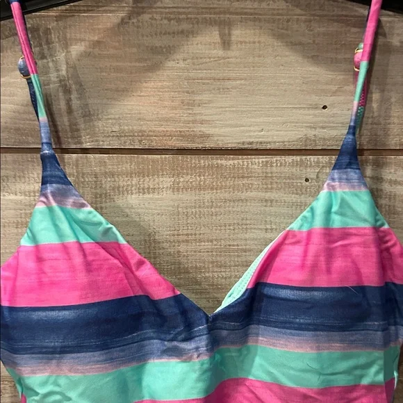 NWOT Vix Paula Hermanny Mani Bella Striped One Piece Swimsuit Size S